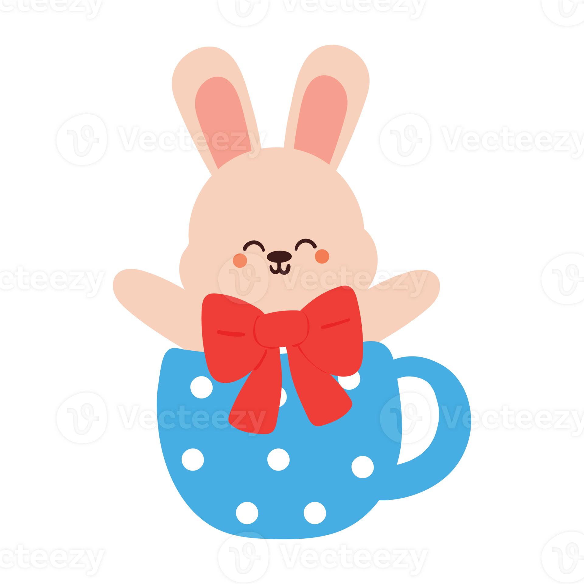 hand drawing cartoon bunny inside a cup 35148244 PNG