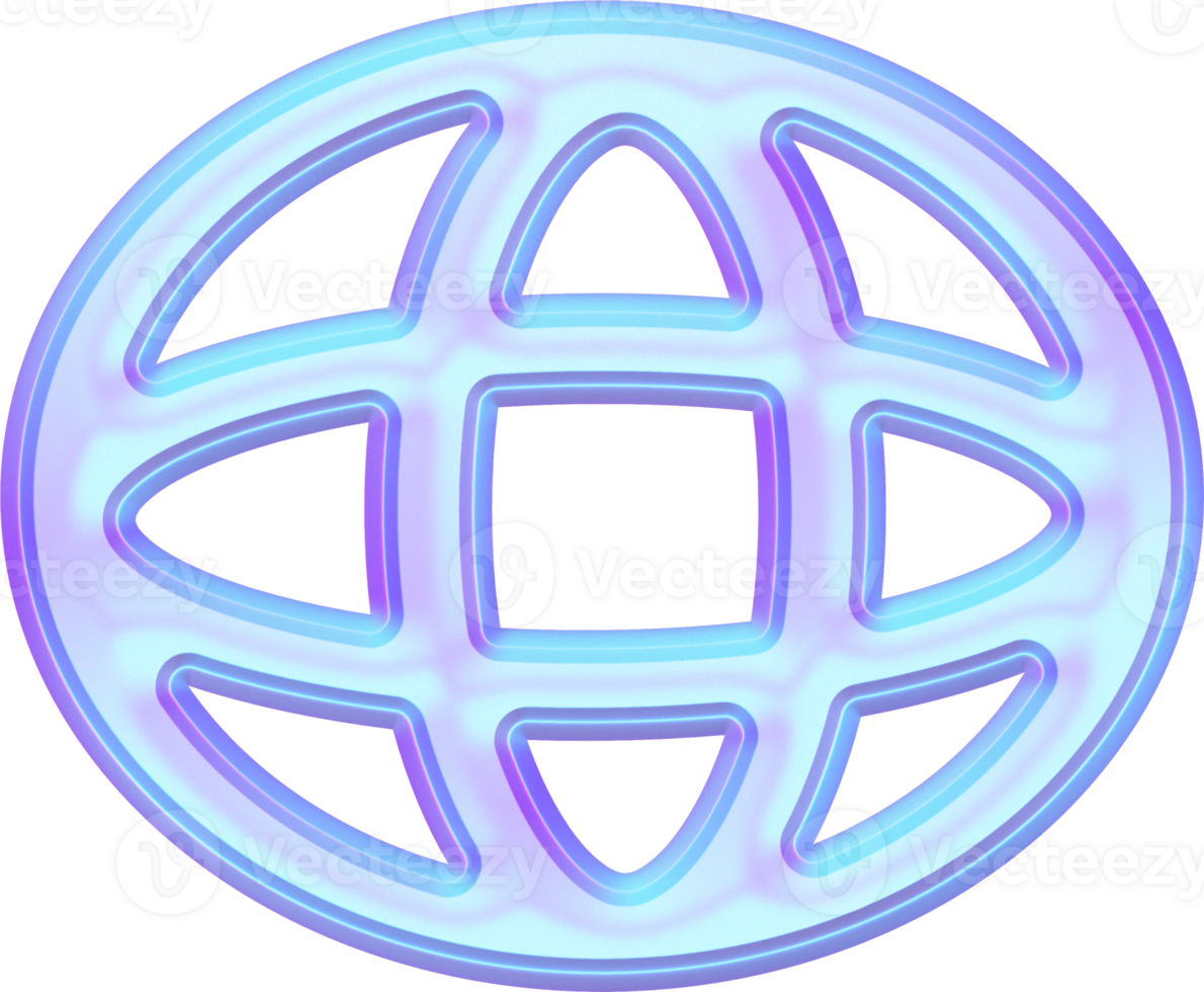 Y2k 3D element png
