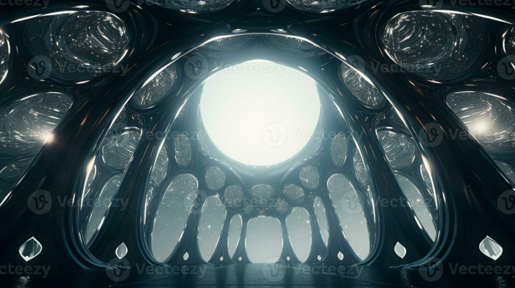 AI generated Steel and iron geometric structure for composition AI generated photo