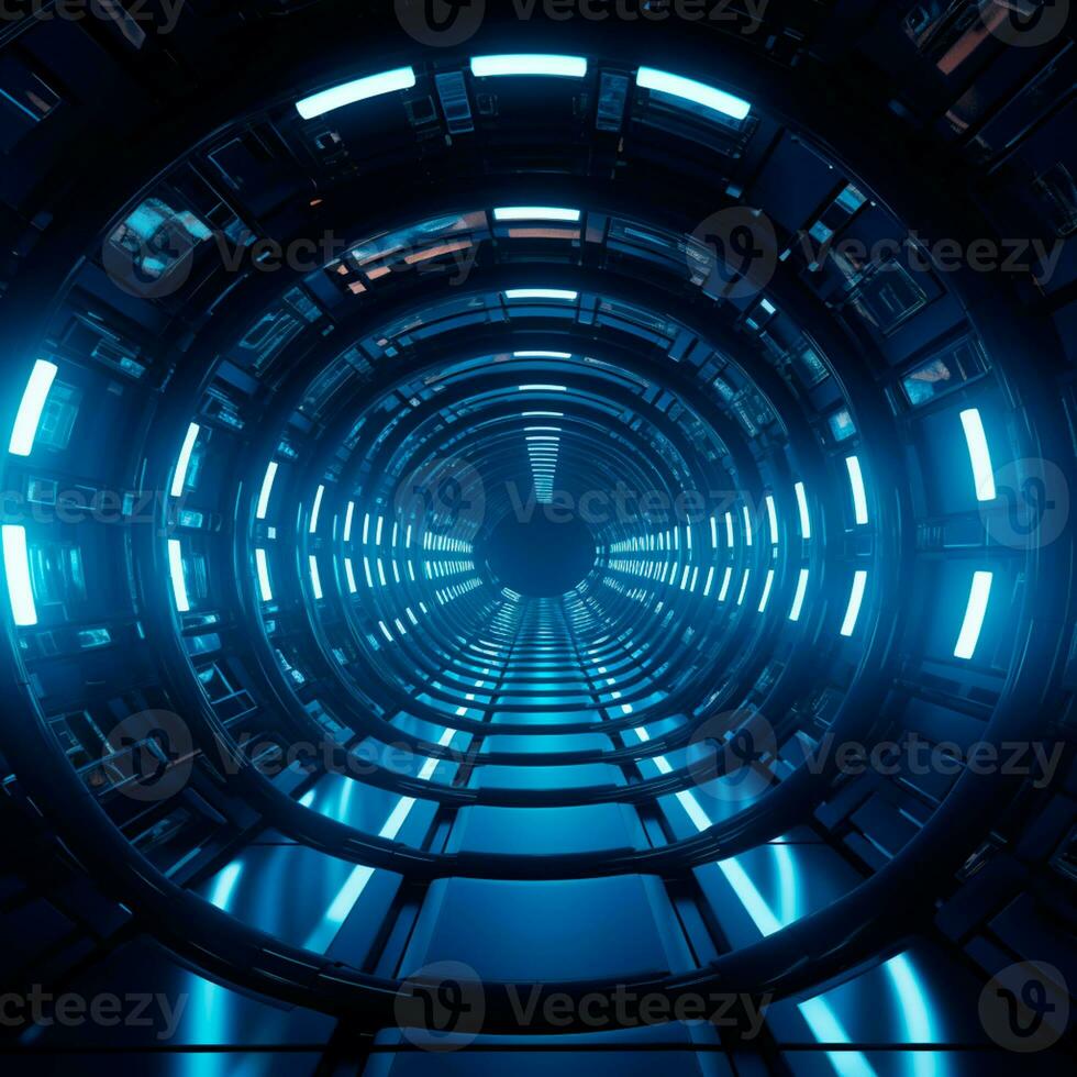 AI generated Technological blue background for composition AI generated photo