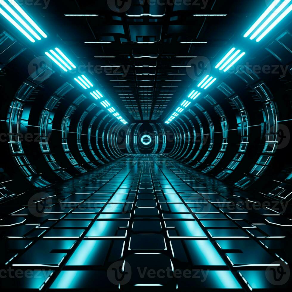 AI generated Technological blue background for composition AI generated photo
