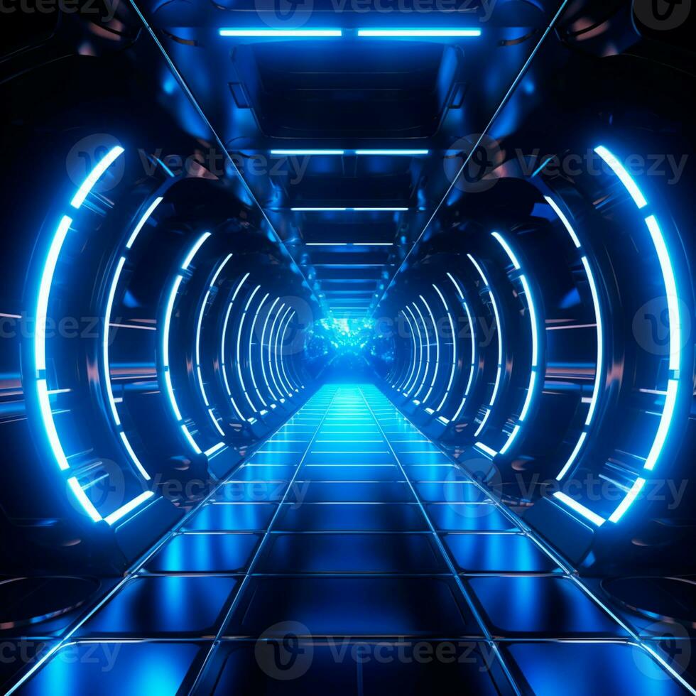 AI generated Technological blue background for composition AI generated photo