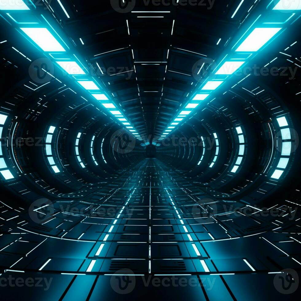 AI generated Technological blue background for composition AI generated photo