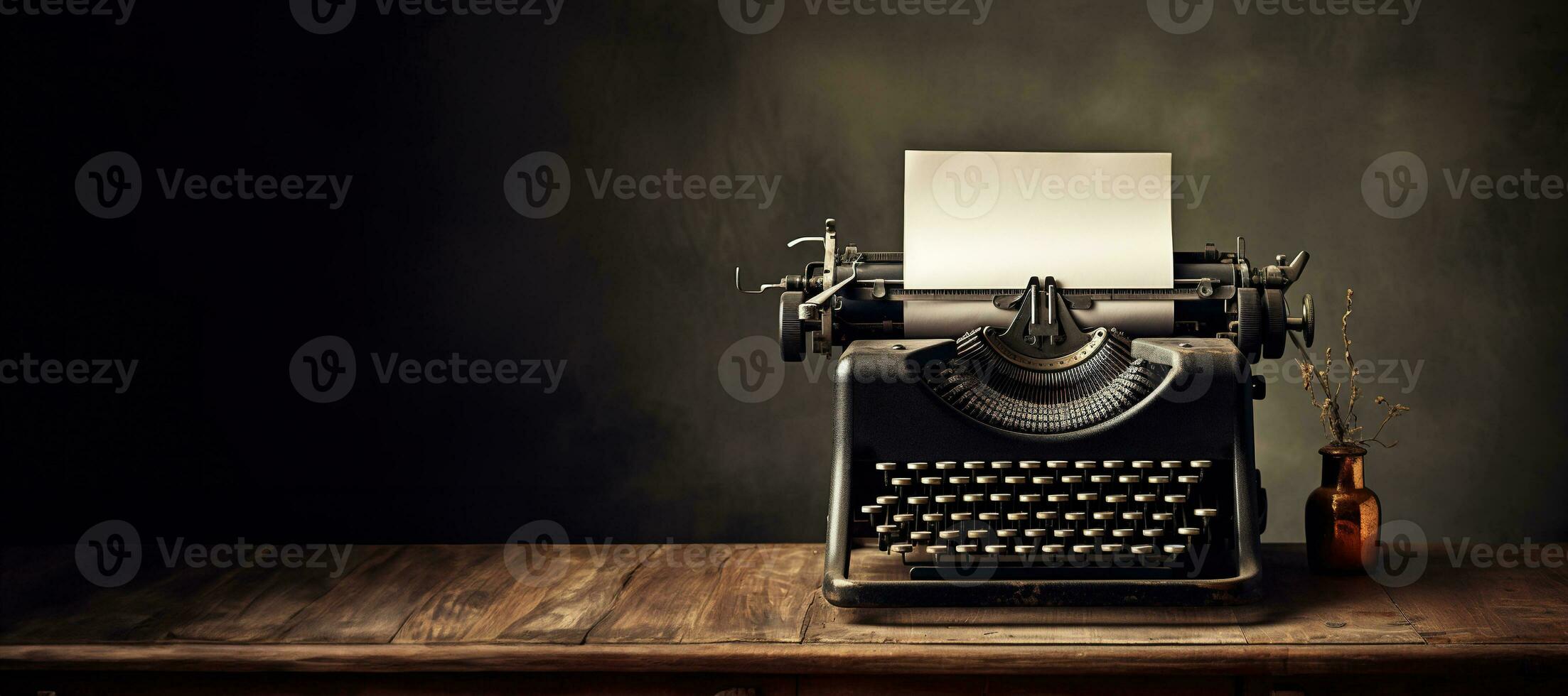 Premium AI Image  Perspective on the Vintage Writing Machine