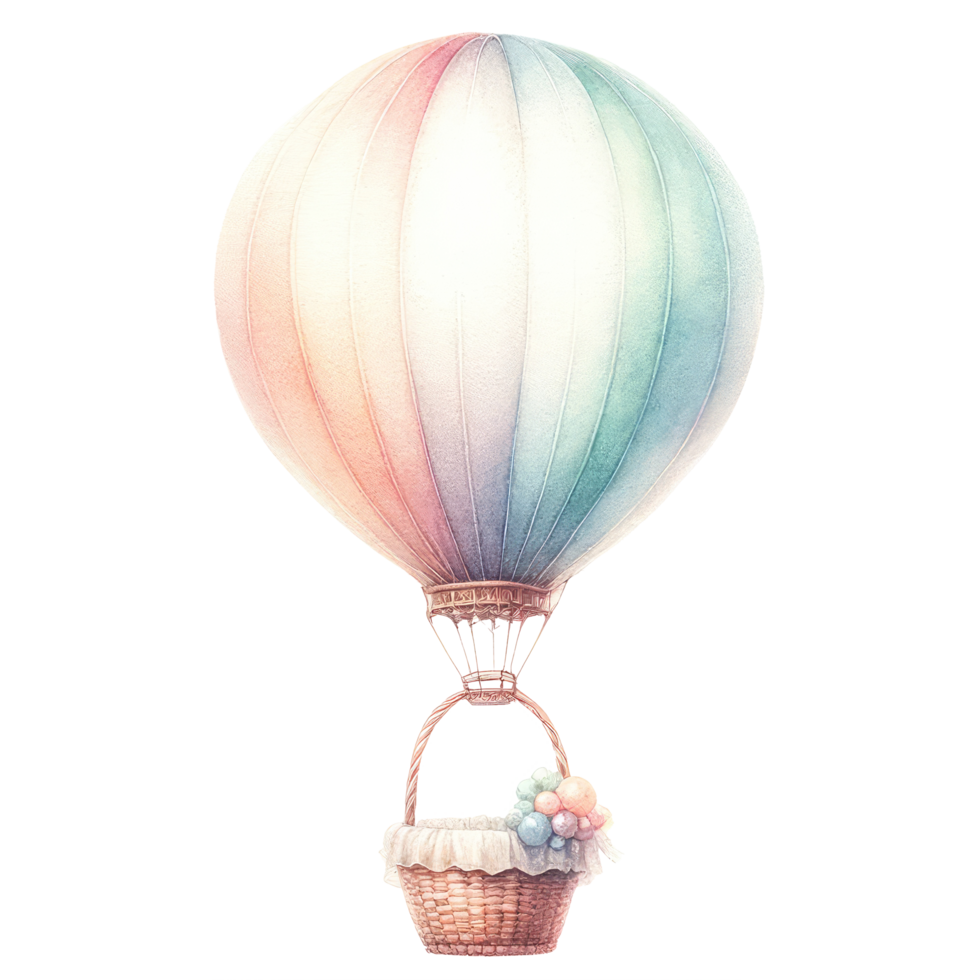 AI generated Balloon Pastel Unicorn isolate. png