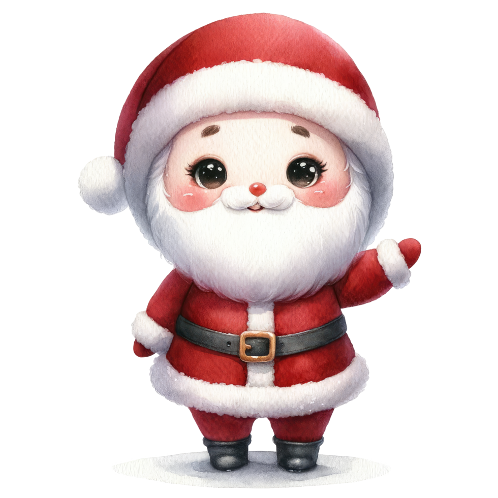 AI generated Cute Santa Claus isolated. png