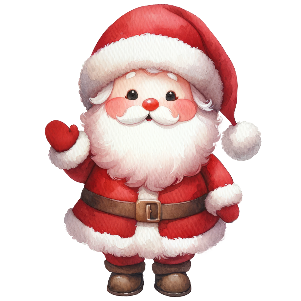 AI generated Cute Santa Claus isolated. png