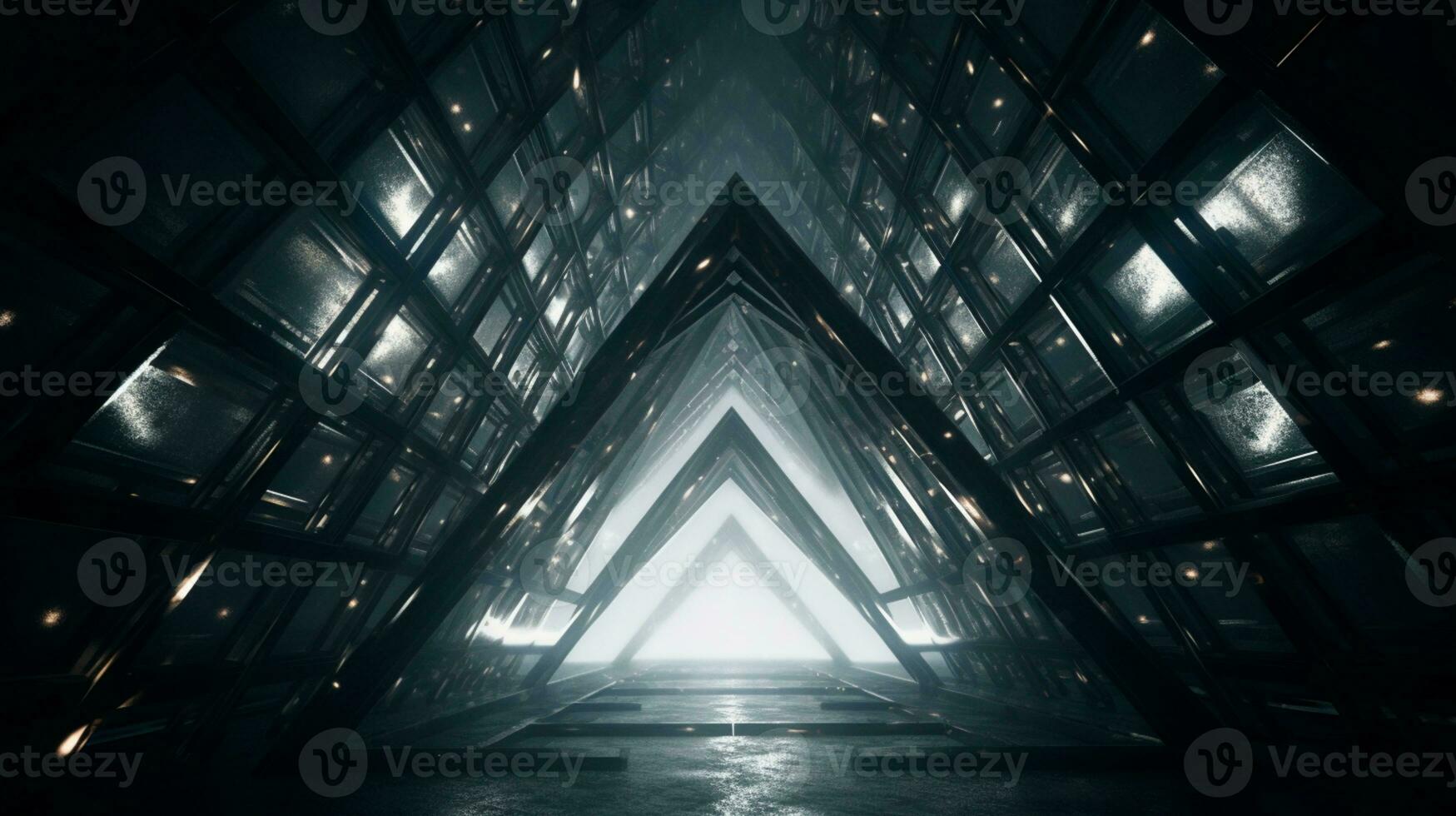AI generated Steel and iron geometric structure for composition AI generated photo