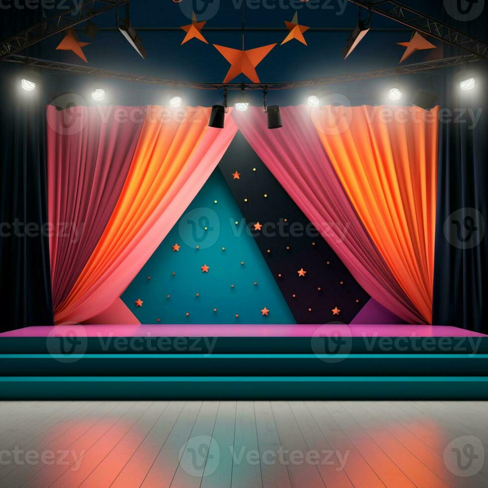 AI generated colorful background image for childrens composition AI generated photo