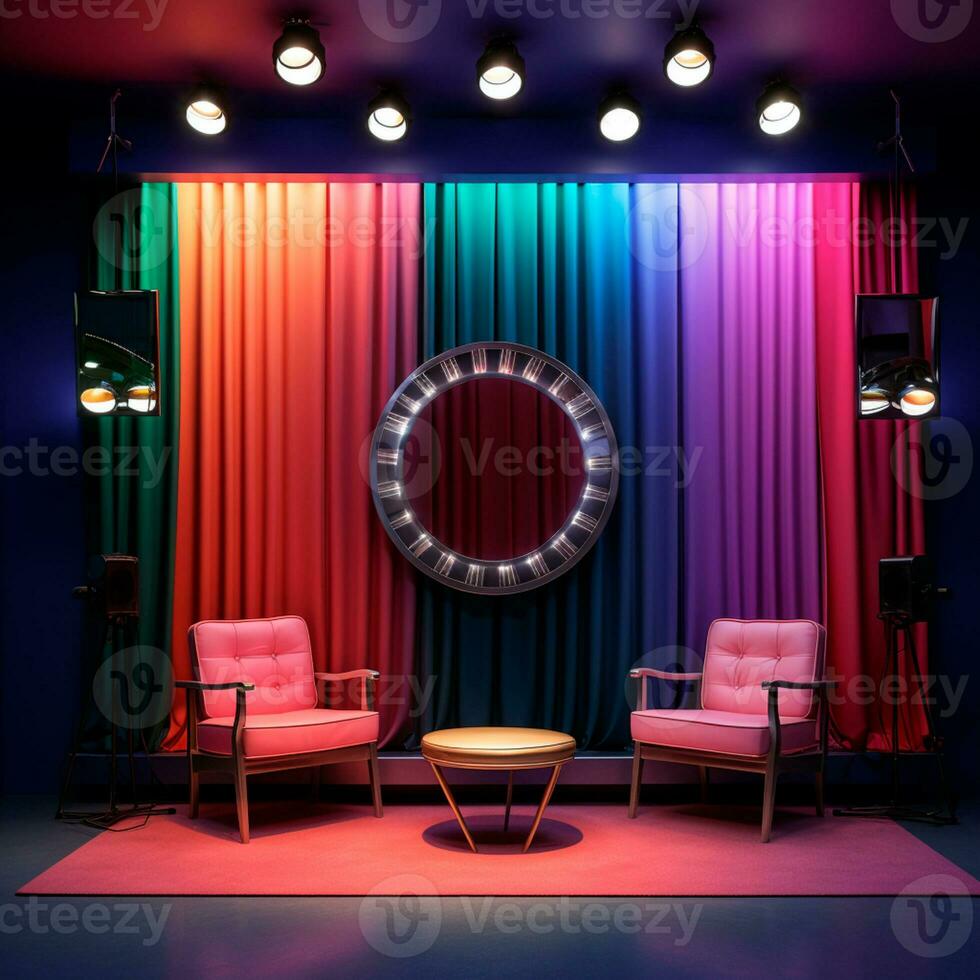 AI generated colorful background image for childrens composition AI generated photo