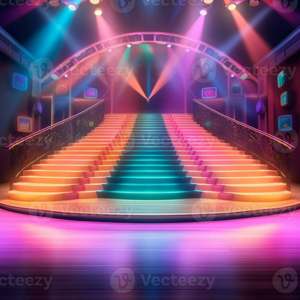 AI generated colorful background image for childrens composition AI generated photo