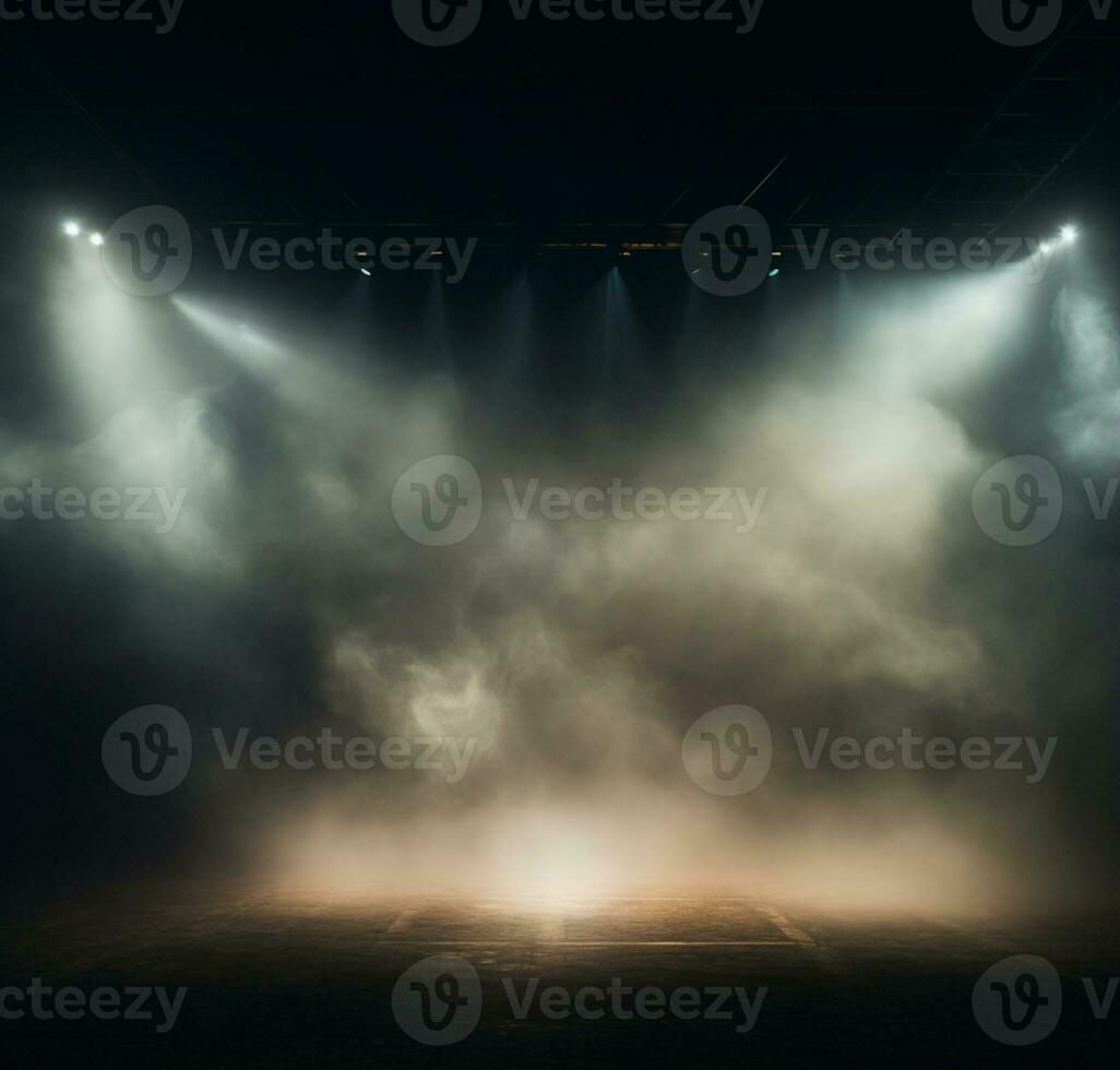 AI generated Stage style wood and iron background for your compositions AI generated photo