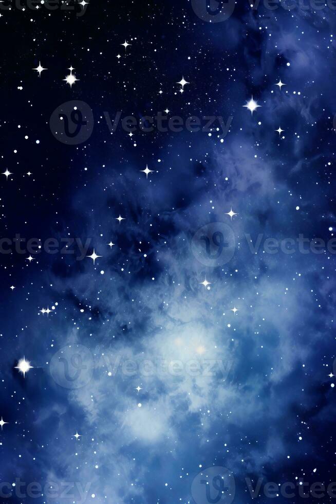 an image of the night sky with stars and clouds generative ai photo