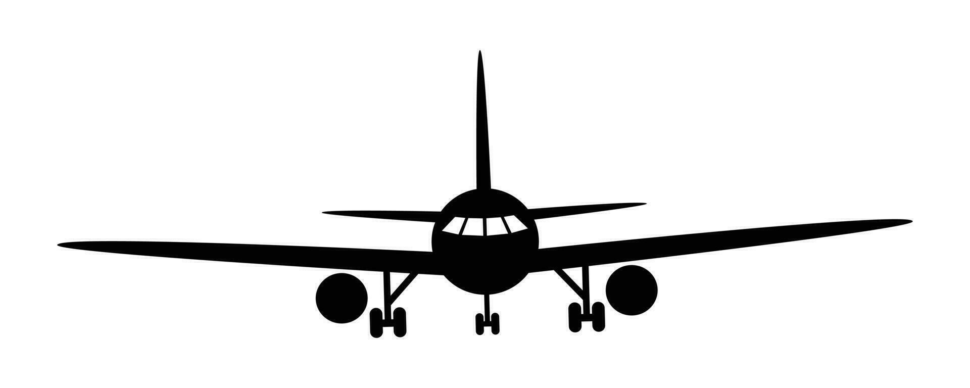 airplane silhouette vector