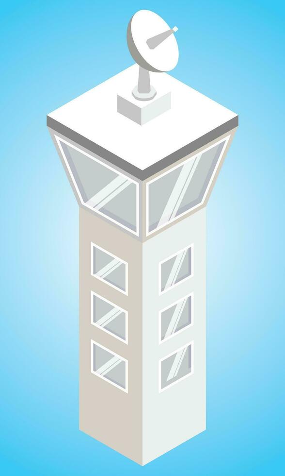 airport tawer vector illustration