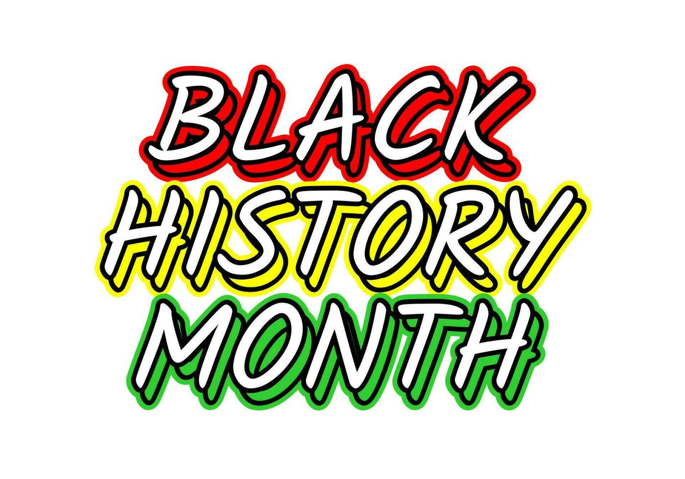 Black history month, text effect vector