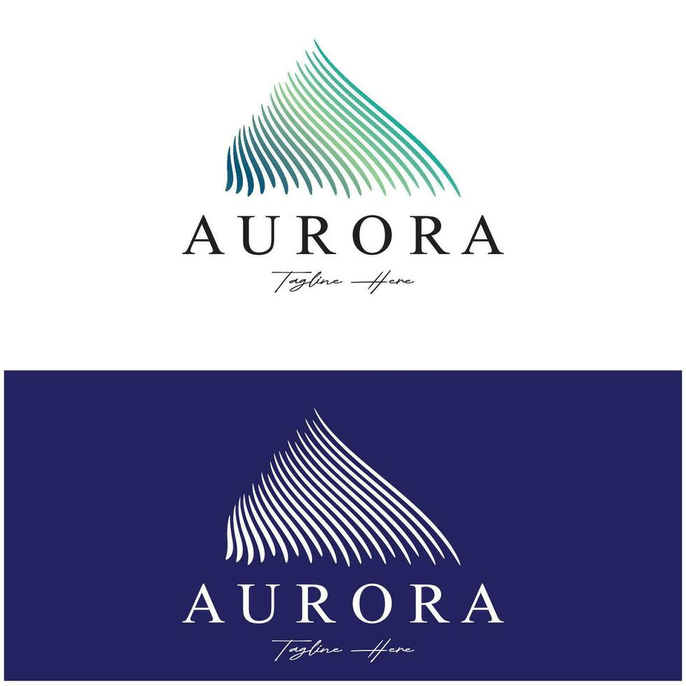 aurora logo design icon illustration vector template