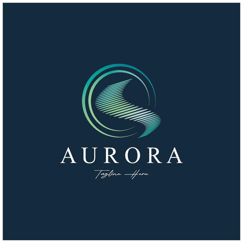 aurora logo design icon illustration vector template