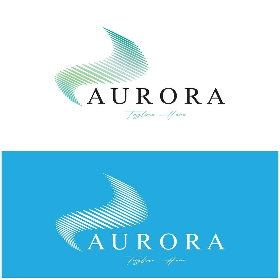 aurora logo design icon illustration vector template