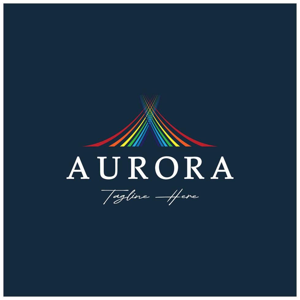 aurora logo design icon illustration vector template