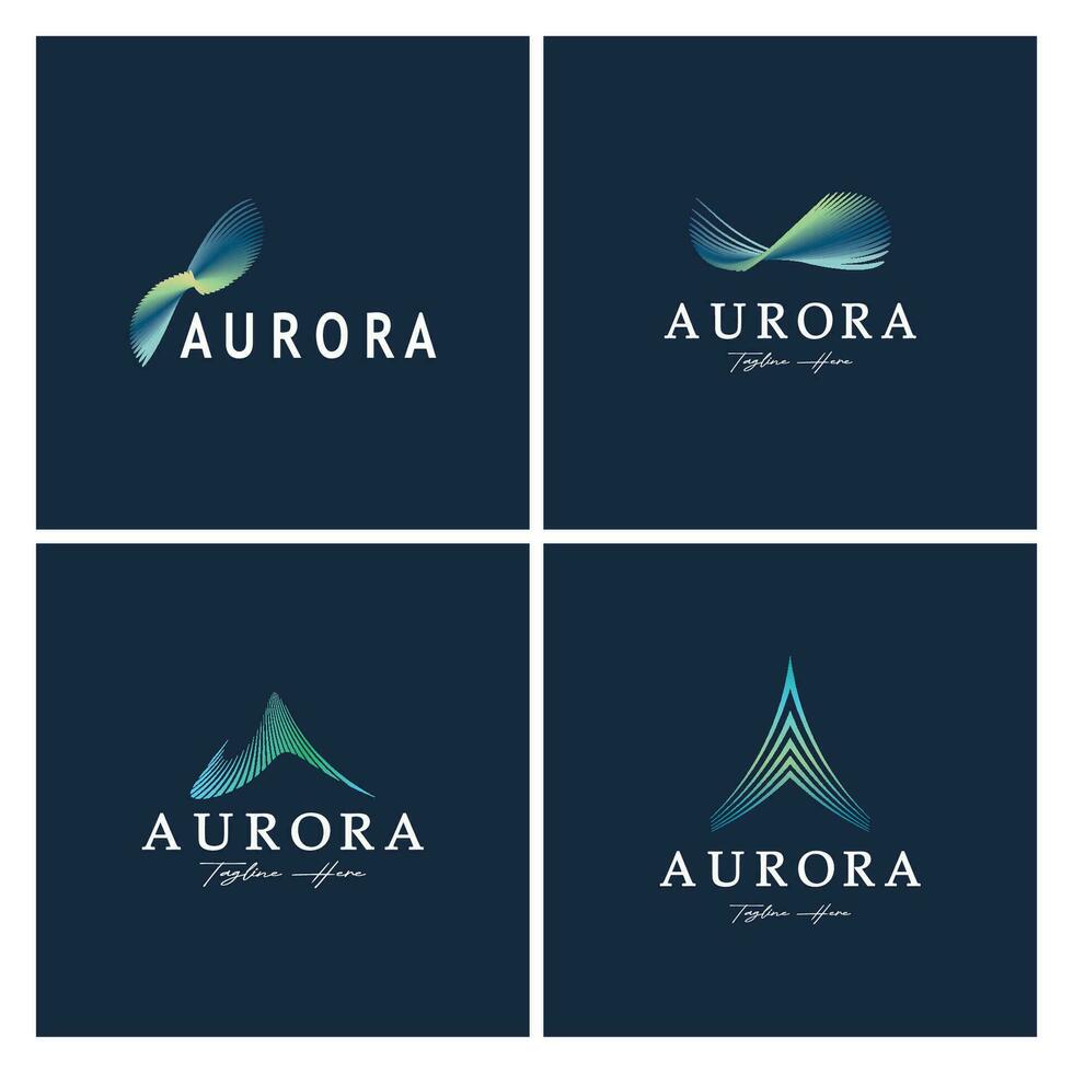 aurora logo design icon illustration vector template