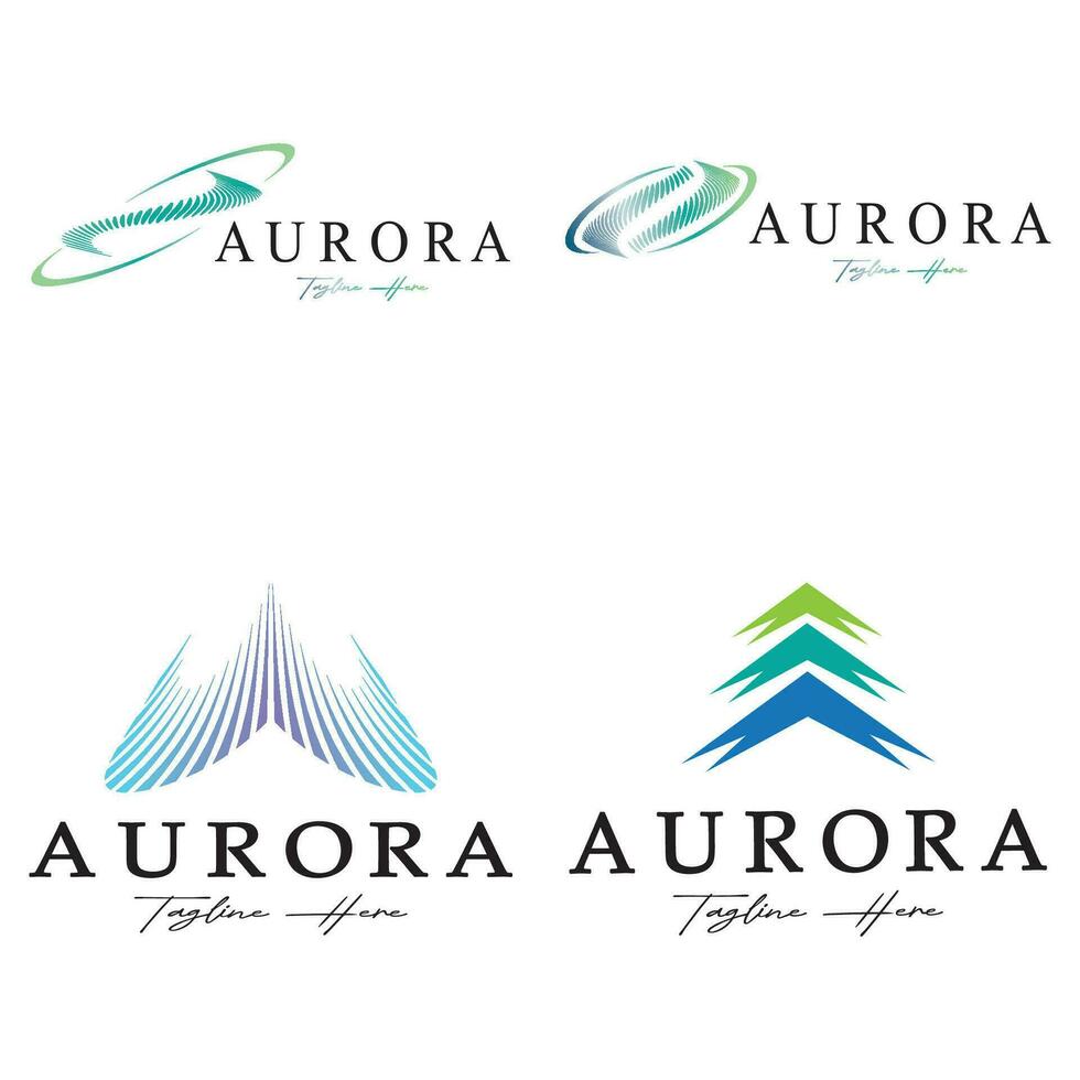 aurora logo design icon illustration vector template