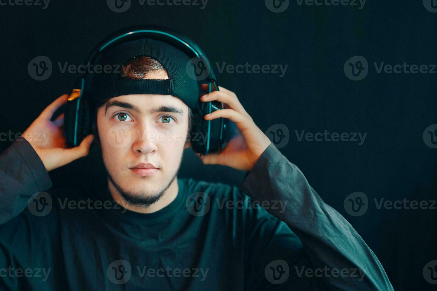 Gamer with headset photo