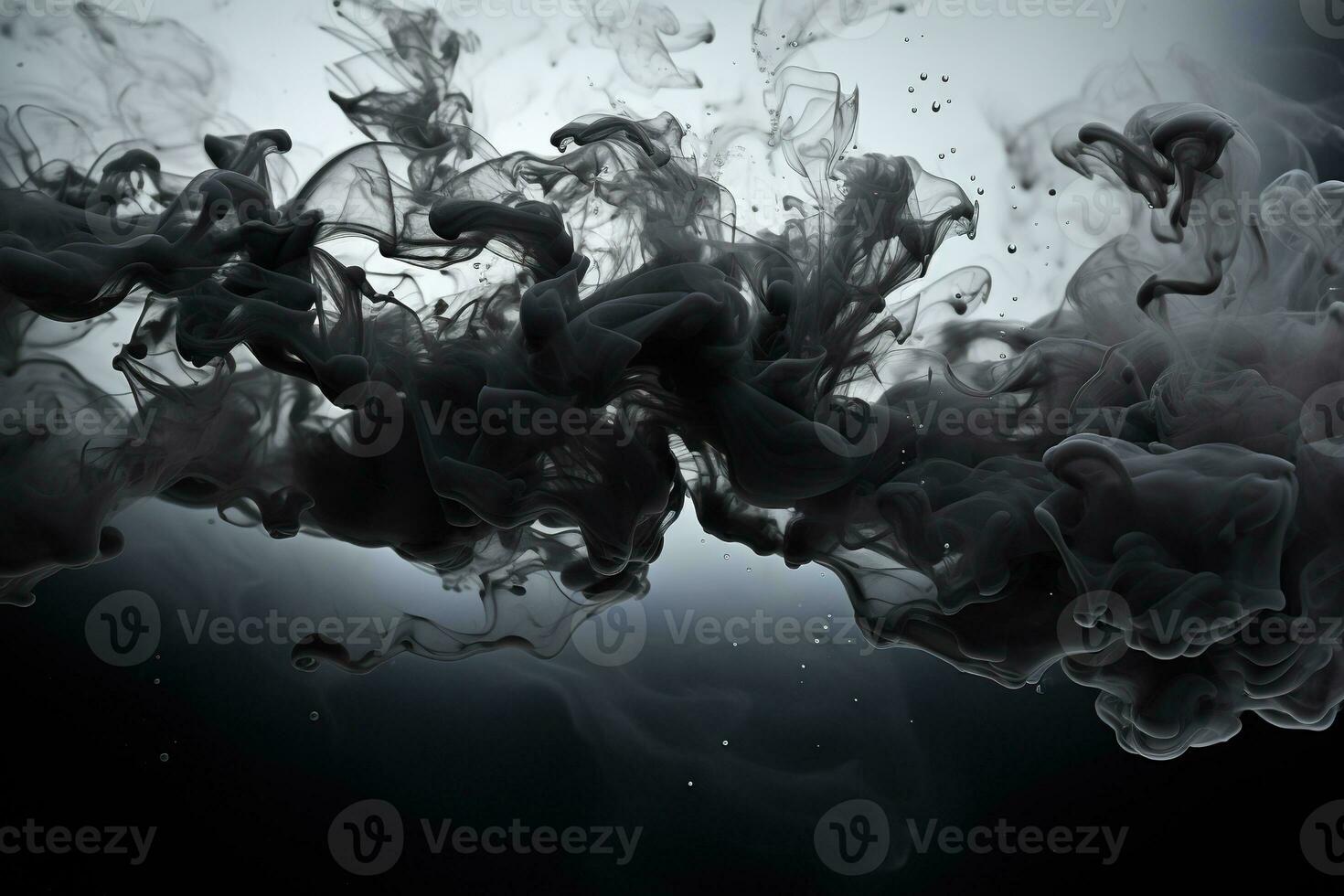AI generated Ink stain in water. Ink cloud. Abstract background. photo