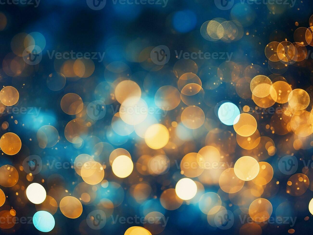 AI generated AI Generated abstract blurry sparkling background with golden star foil particles for Christmas holiday design concept. photo