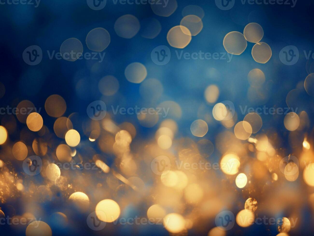 AI generated AI Generated abstract blurry sparkling background with golden star foil particles for Christmas holiday design concept. photo