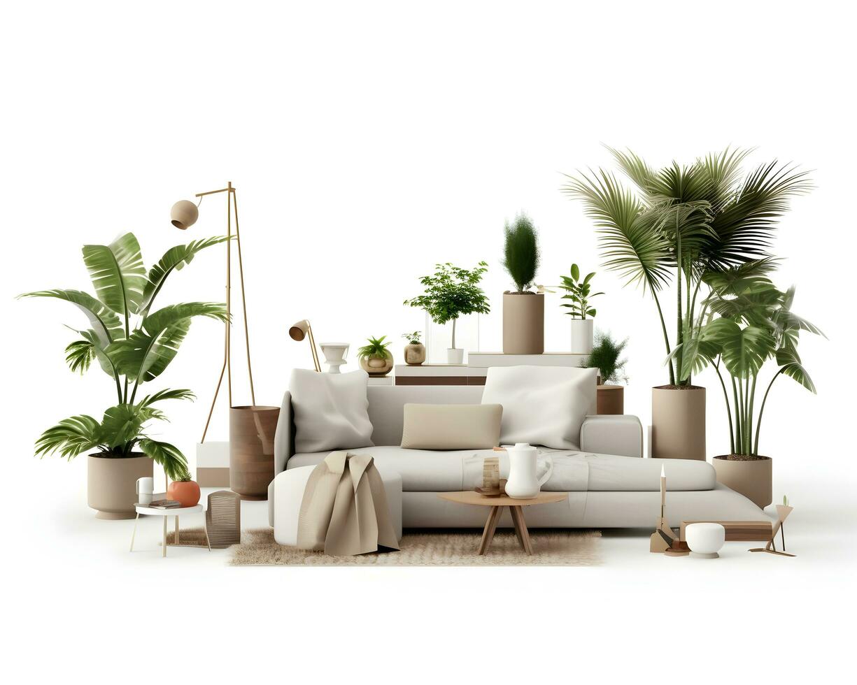 AI generated interior design concept home modern architecture furniture object idea generative Ai. photo