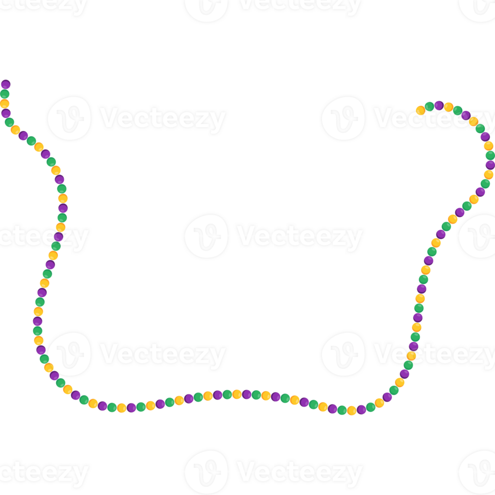 beads necklace mardi gras color png