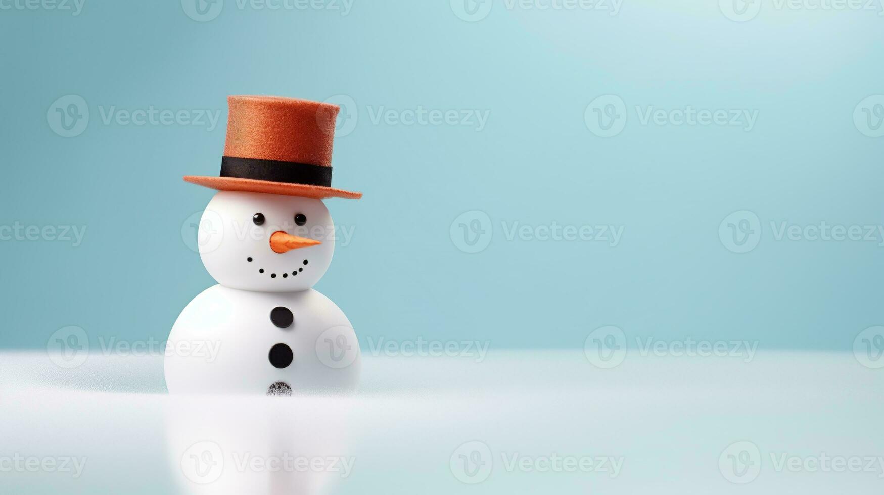 AI generated Snowman Isolated on the Minimalist Background photo
