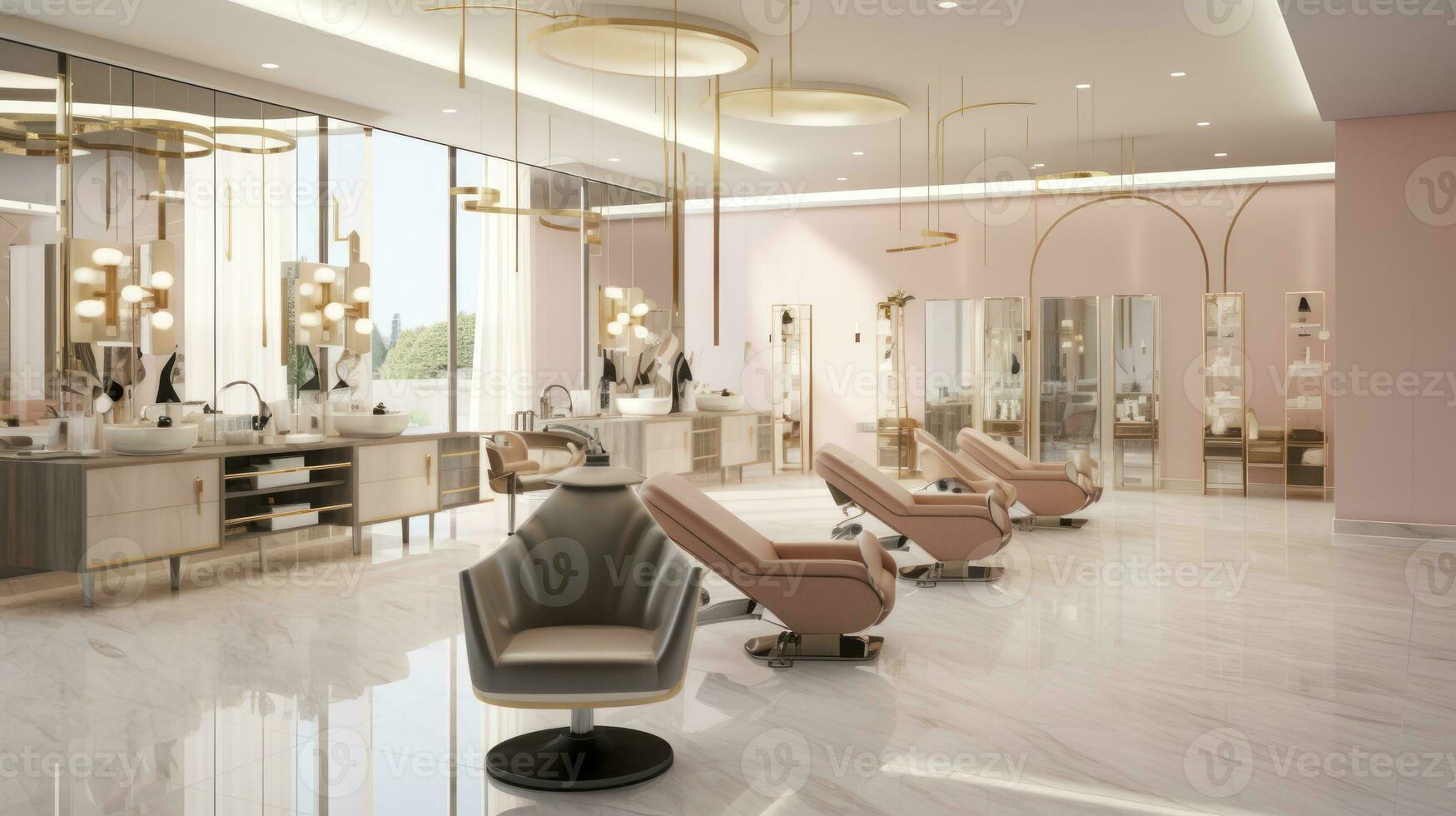 AI generated Unveiling the Tranquil Oasis of Prestigious Beauty Spa Salon. Generative AI photo