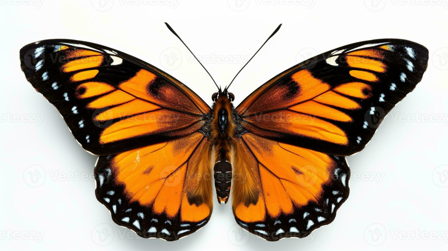 ai generado hermosa mariposa aislado en el blanco antecedentes foto