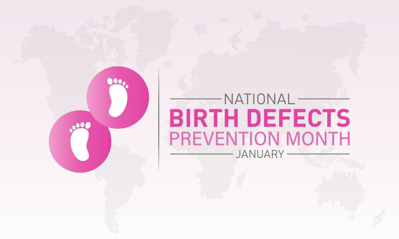 National Birth Defects Prevention Month Is Observed Every Year In January. Birth Defects Awareness Month, Vector Template For Banner, Greeting Card, Poster With Background. Vector Illustration.