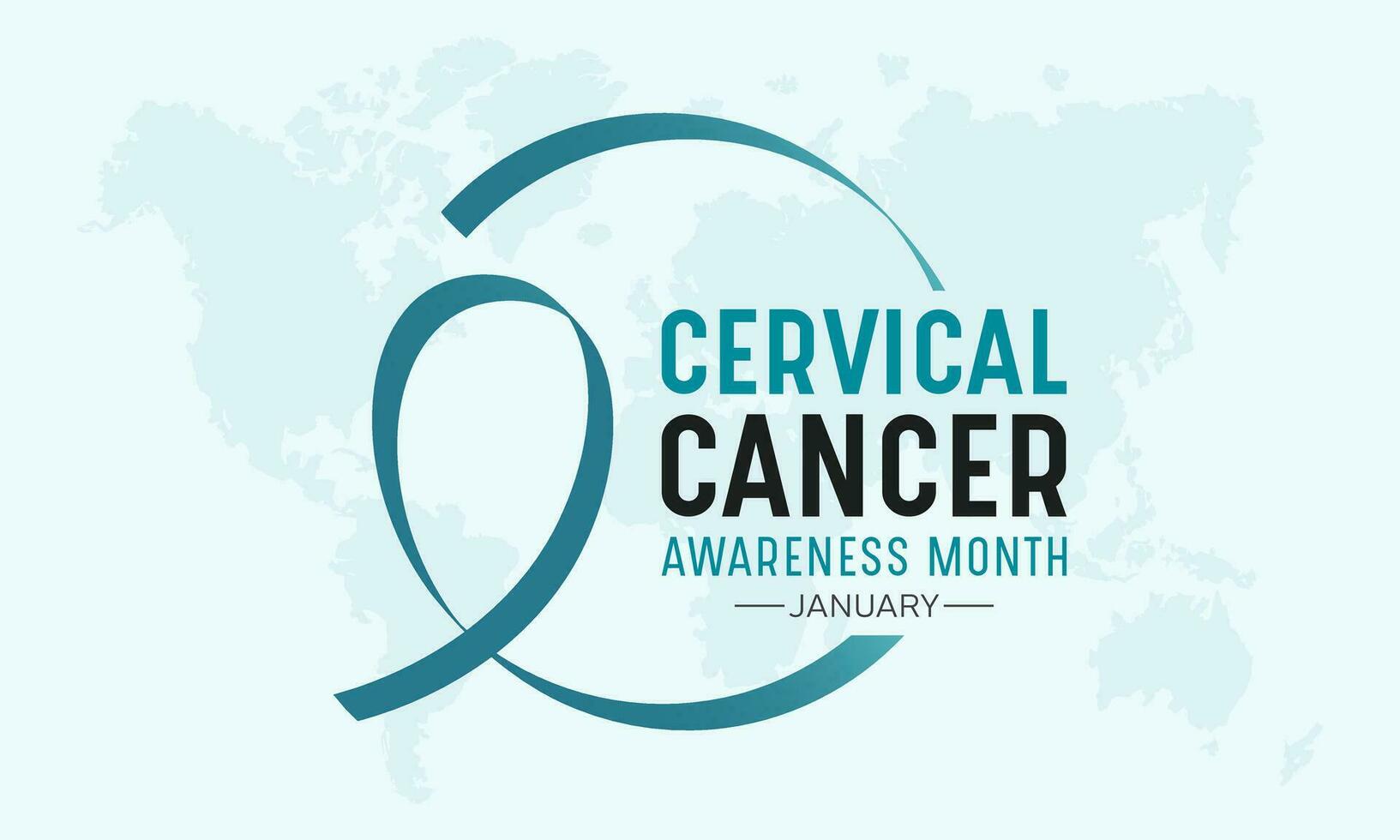 Cervical cancer awareness month is observed every year in january. January is cervical cancer awareness month. Vector template for banner, greeting card, poster with background. Vector illustration.
