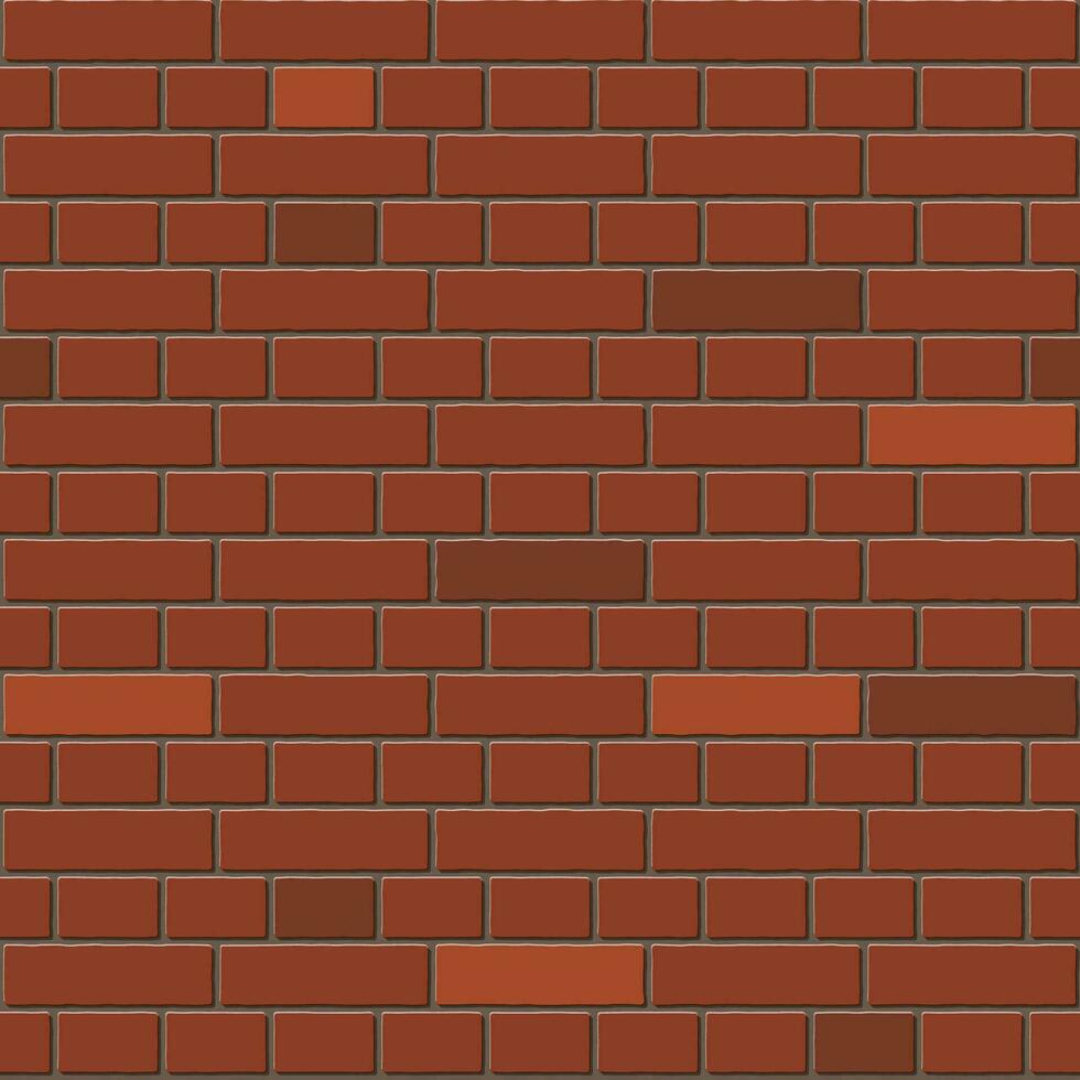 el sin costura modelo de el rojo ladrillo pared cuadrado formato antecedentes plantilla, vector ilustración eps10.