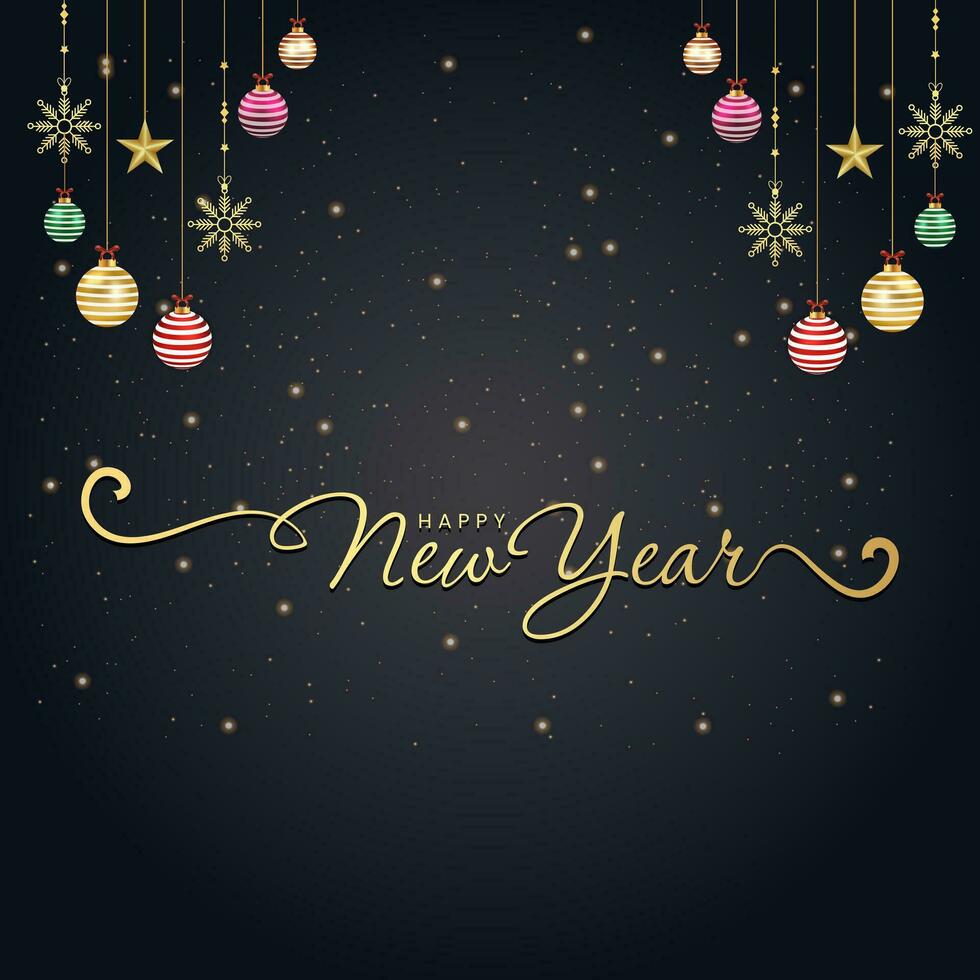 2024 Happy New Year Typography Design Set vector