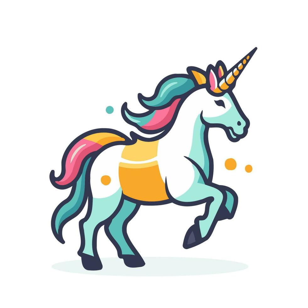 Unicorn icon. Vector illustration in doodle style.