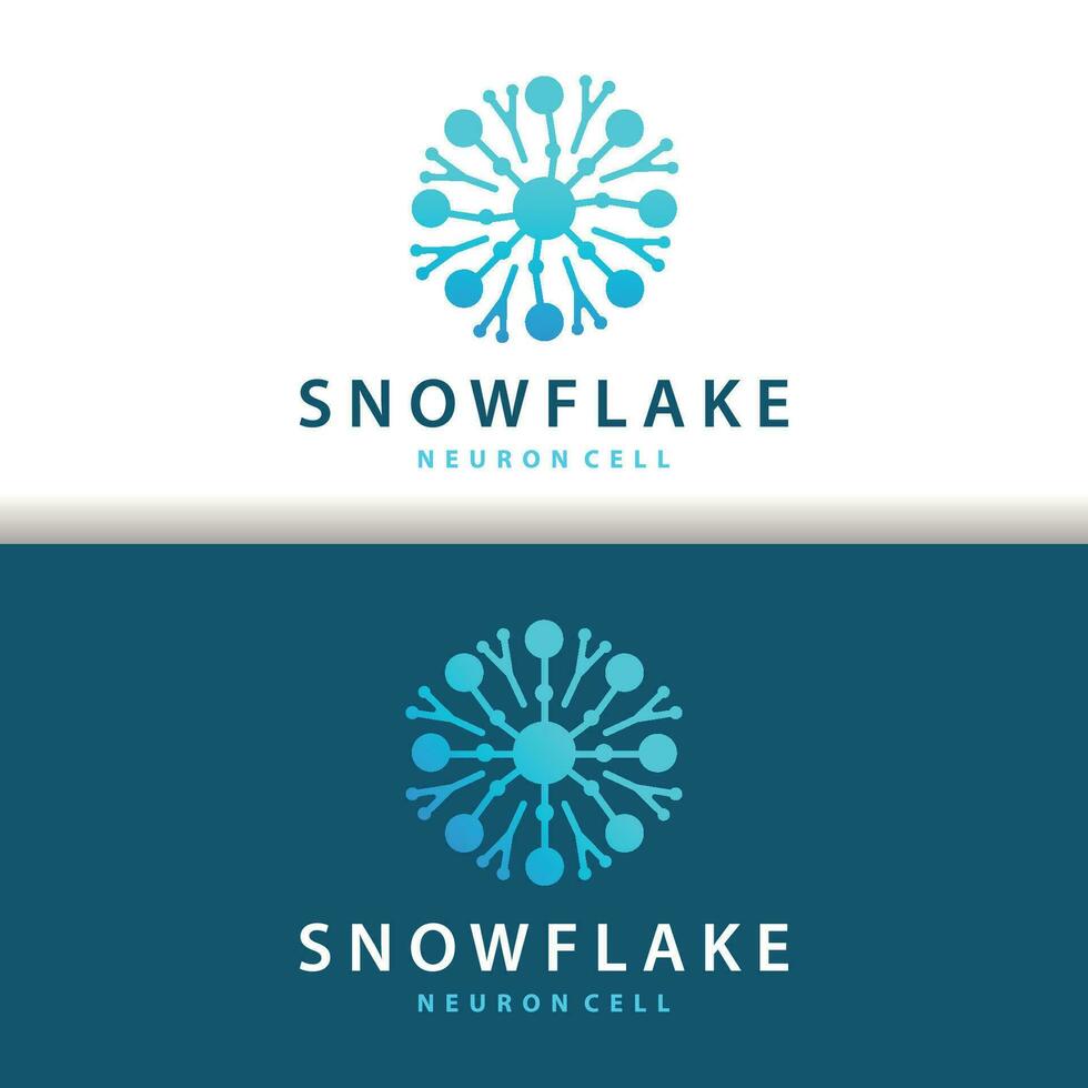 Snowflake Logo, Winter Season Design Frozen Ice Simple Model for Products and Technology vector