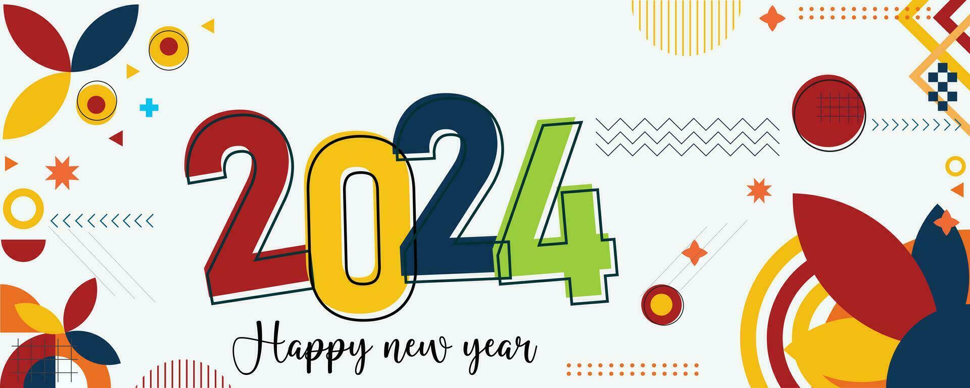 feliz año nuevo 2024 vector