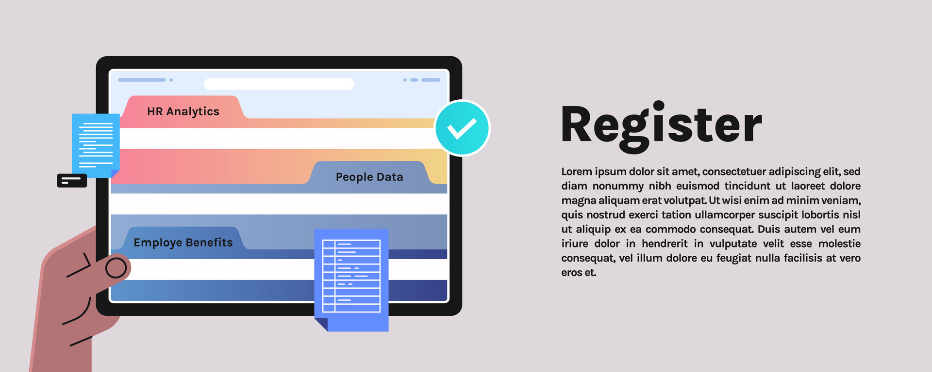 File register folders and employee benefits human resources analytics