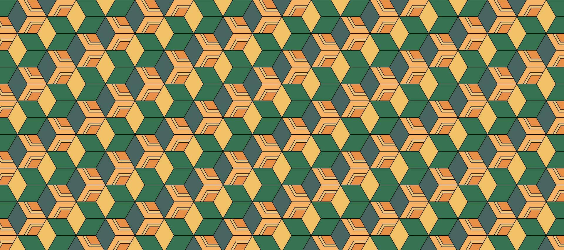 Abstract Green Yellow Squares Pattern background Wallpaper vector