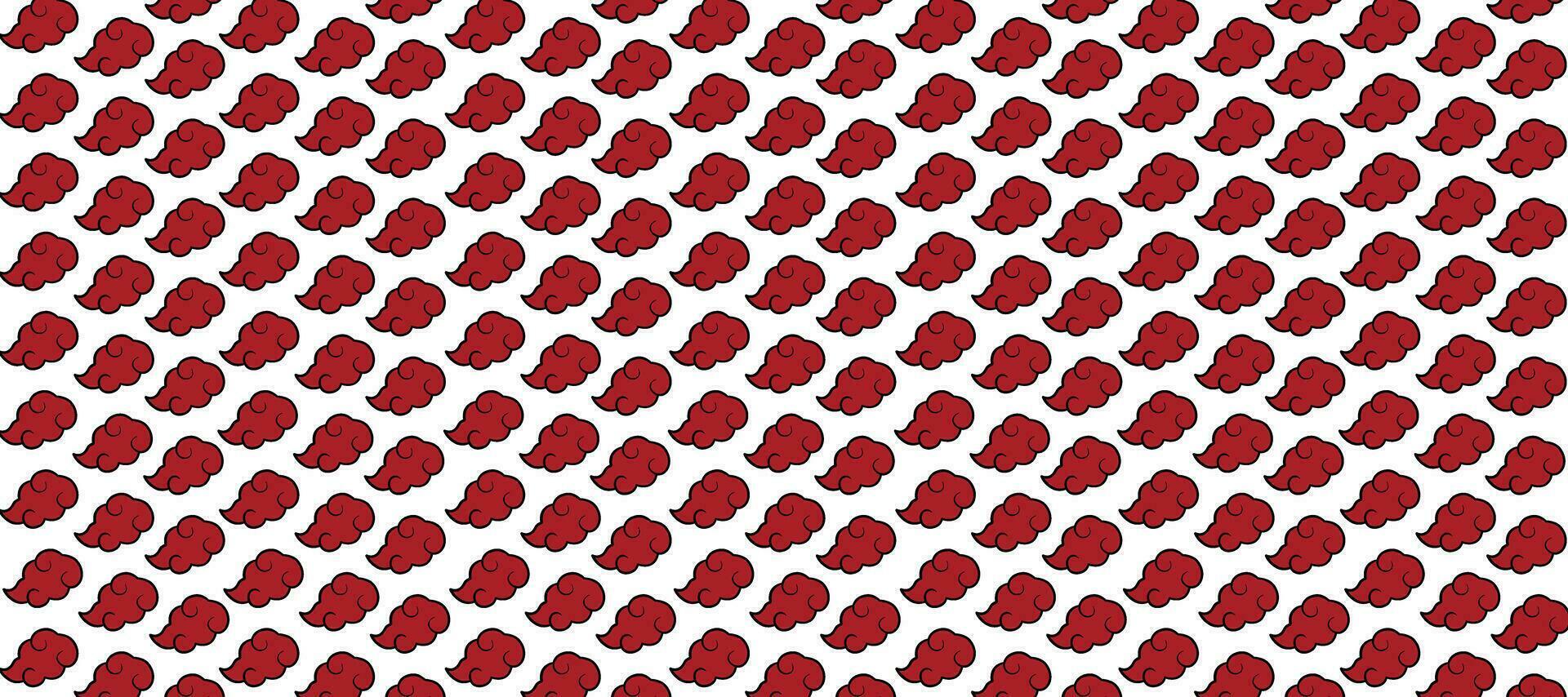 Abstract Red Clouds Seamless Pattern background Wallpaper vector
