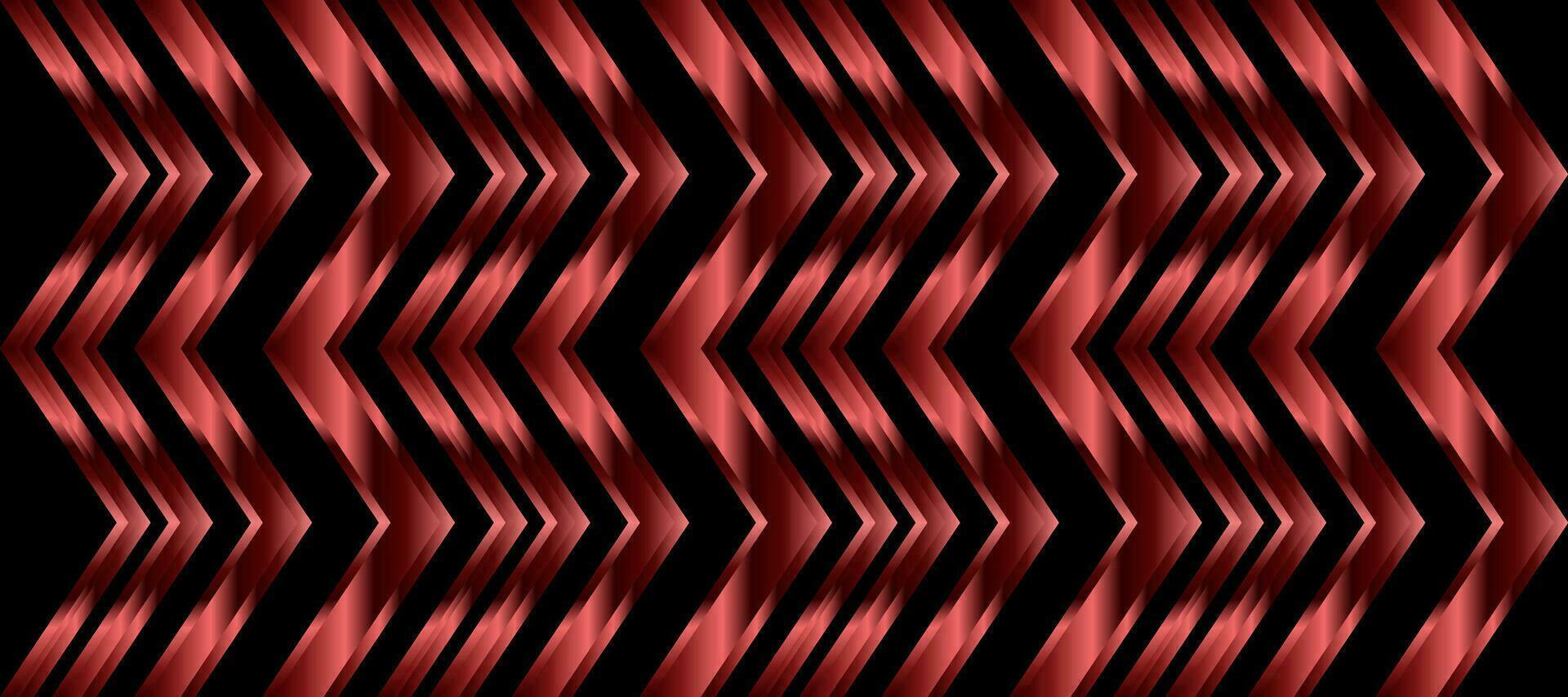 Abstract Shining Red Copper Zigzag Black background Wallpaper vector
