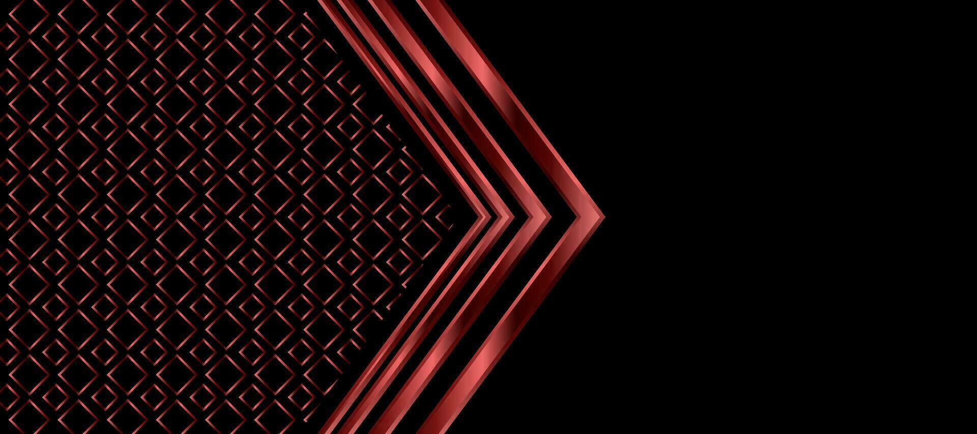 Abstract Arrow Red Copper Squares Banner background Wallpaper vector