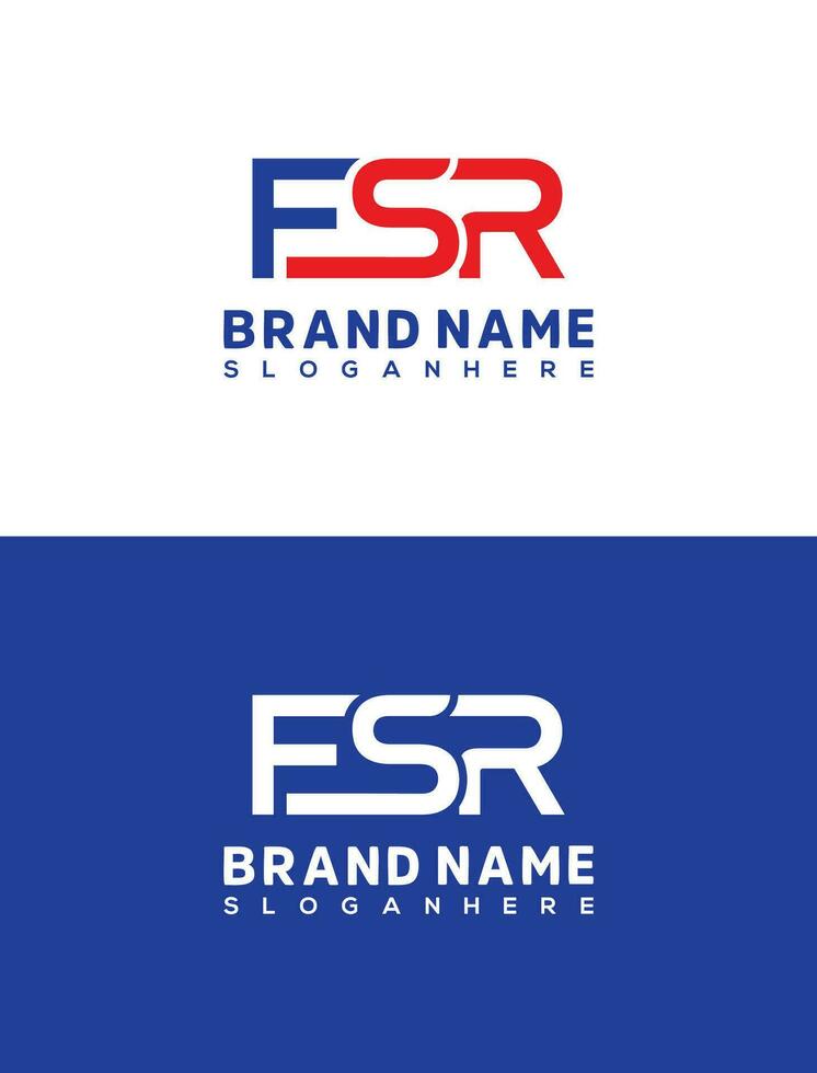 inicial letra fsr logo diseño plantilla, gráfico alfabeto símbolo para corporativo negocio identidad vector