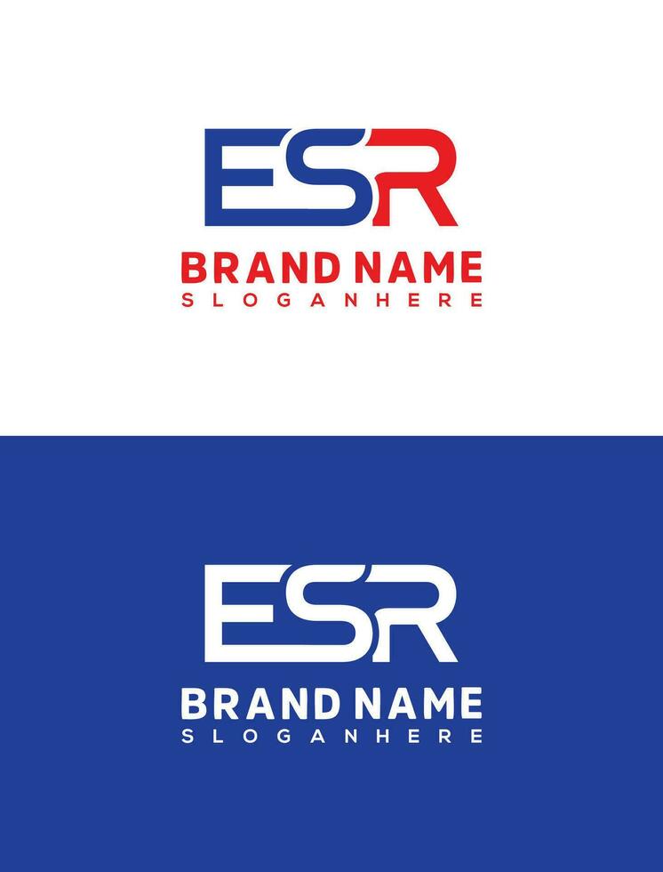 Initial letter ESR logo design vector template, Creative Letter ESR logo design