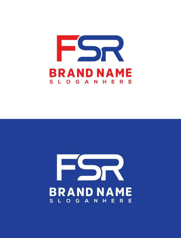 FSR Initial Letter Logo Design with Creative Modern Business Typography Vector Template